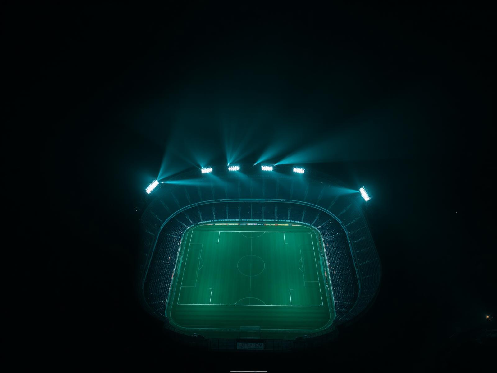 Stadium under lights